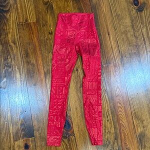 lululemon athletica Red Patterned Leggings